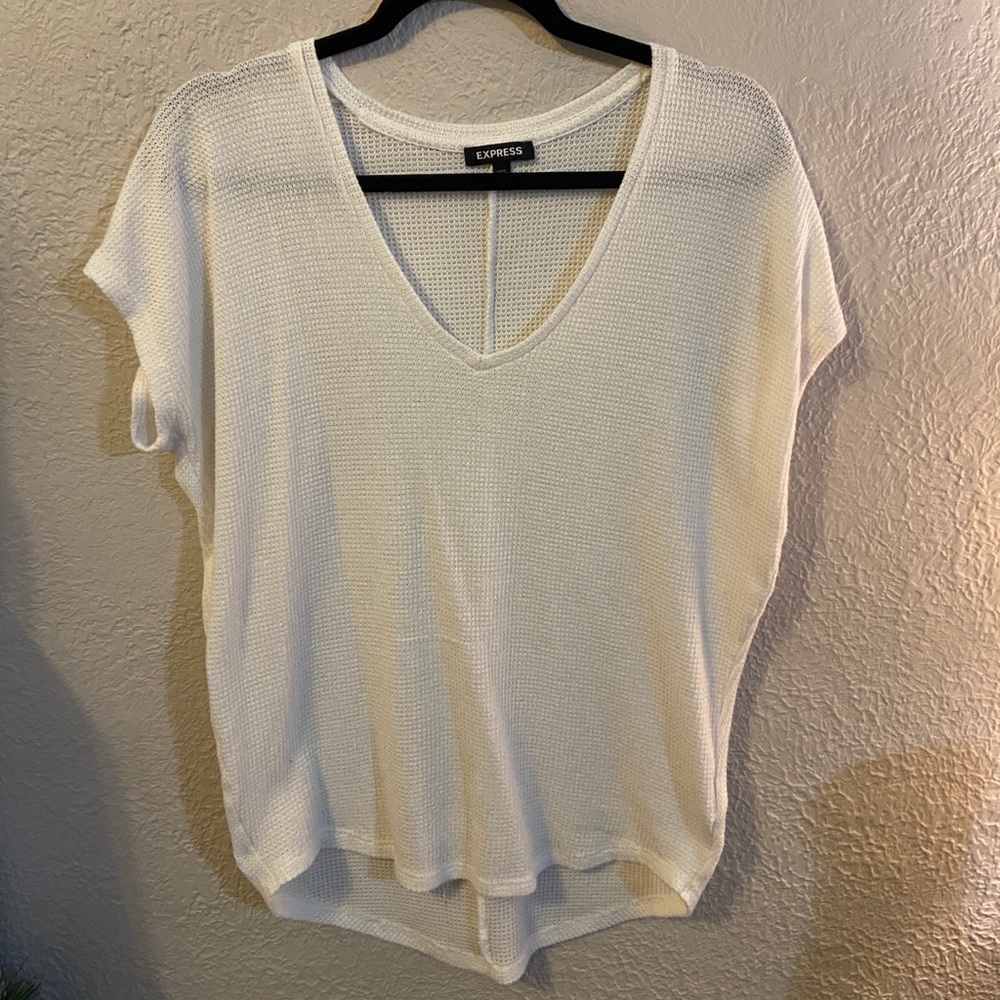 Express white mesh short sleeve